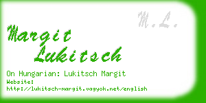 margit lukitsch business card